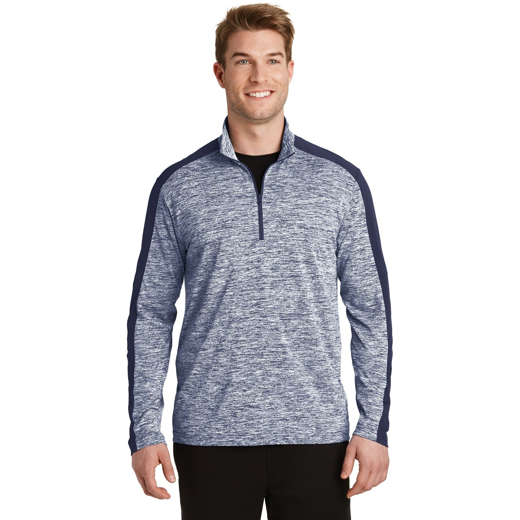 Sport-Tek-Sport-Tek® PosiCharge® Electric Heather Colorblock 1/4-Zip Pullover. ST397-MedTech-4